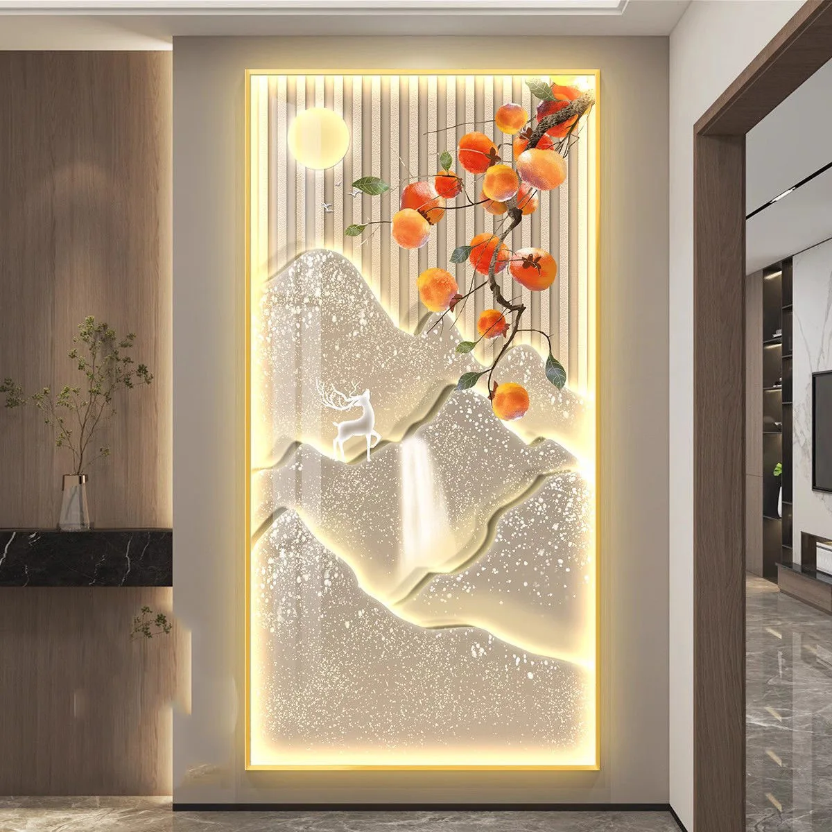 Luci a led Khaki Ruyi, dipinti decorativi all'ingresso, corridoi e corridoi, semplici e moderne