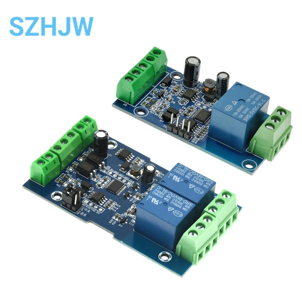 Modbus RTU 7-24V Relay Module RS485/TTL Anti-reverse 1/2 Channel 485 Switch Input 1 2 Way Optical Coupler 12V Output for Arduino