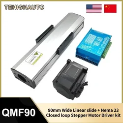 Linear Motor Driver Kit 70KG Load Enclosed Linear Rail Guide Motorized Heavy Duty Ballscrew Slide Table SFU1605 4PCS MGN12C