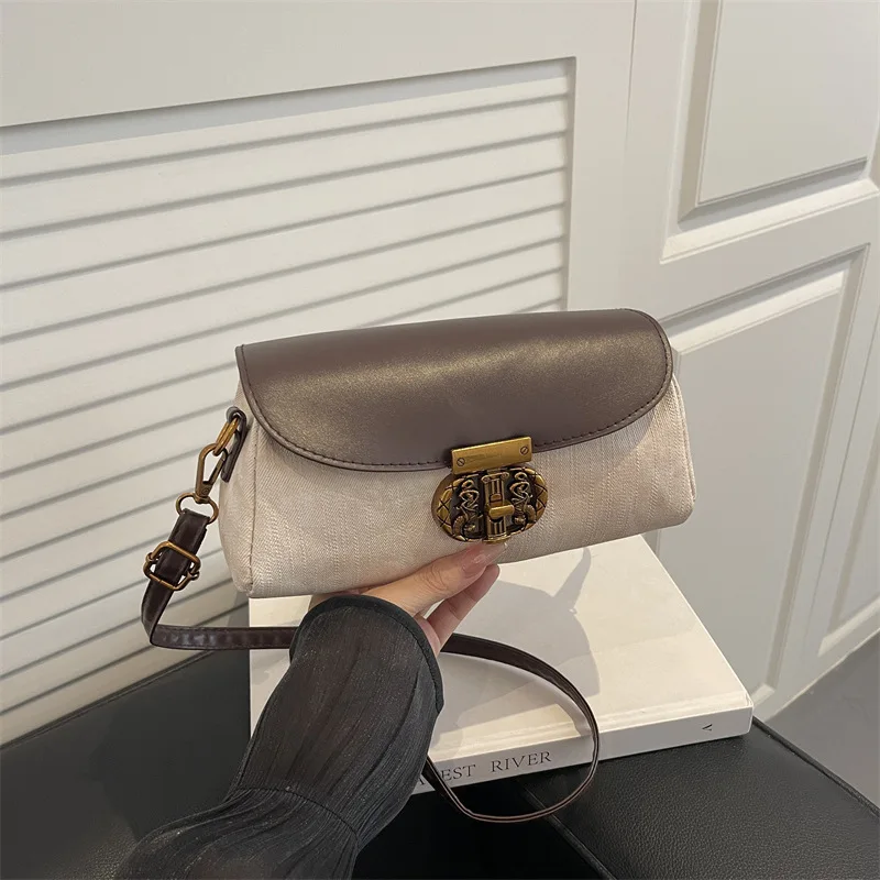 

Осень-зима 2022, роскошная сумка через плечо, минималистичный женский кошелек подмышками, винтажная квадратная сумка, текстурированная сумка через плечо, день-ночь