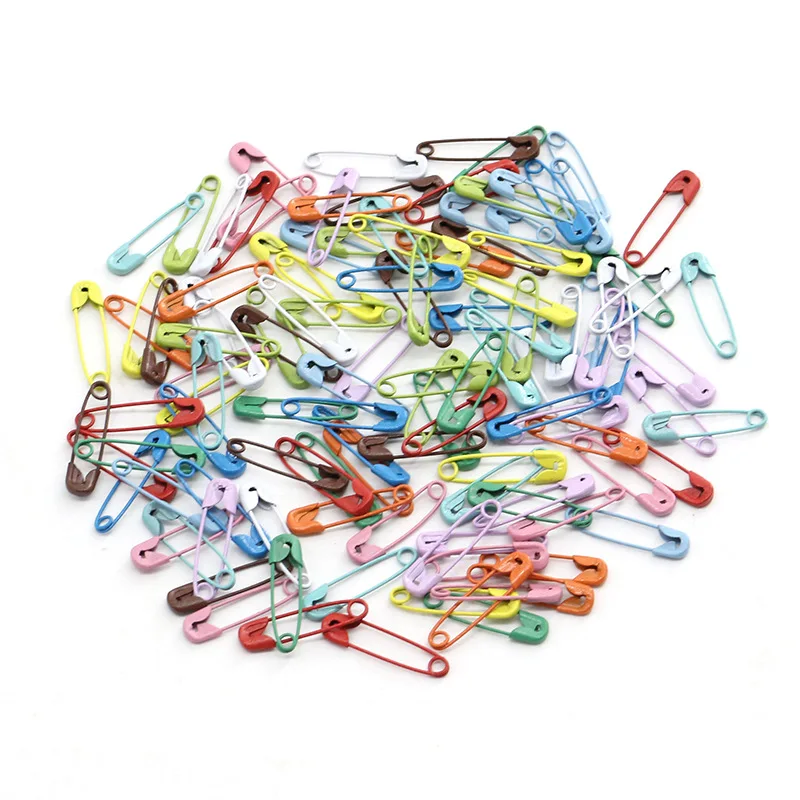 120Pcs Safety Pins Colored Safety Pins Metal Safety Pins with Storage Box Small Safety Pins for Clothes DIY Crafts Sewing Home