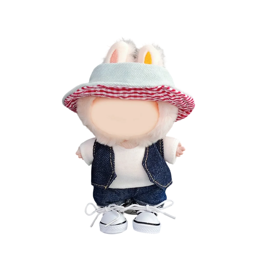 

Mini Doll'S Clothes Outfit Accessories for 15-17cm Labubu Idol V1 V2 Retro Style Hat Set Artistic Style Small Painter's Clothing