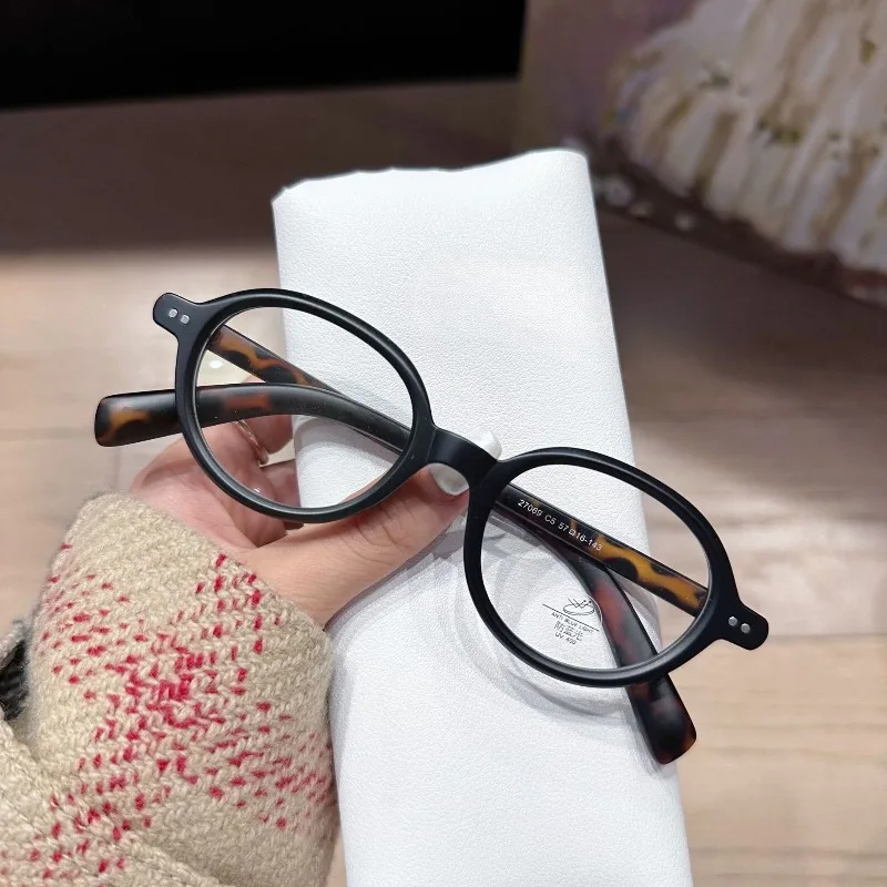 Fashion Y2K Oval Anti Blue Light Blocking Glasses Women's Clear Anti Radiation Eyewear Computer Reading Eyeglasses Travel Shades