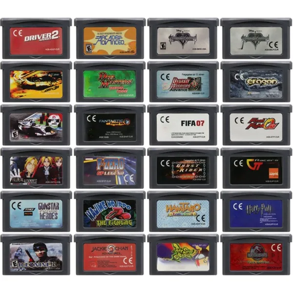 GBA 32-Bit Video Game Cartridge Console Card Full Metal F-Zero Driver 2 3 Jet Set Eragon for GBA/NDS