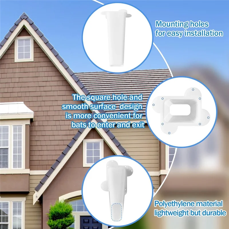 M12K- أداة استبعاد الخفافيش المخروطية البلاستيكية القابلة لإعادة الاستخدام، 4 عبوات من جهاز إزالة الخفافيش، لوازم فخ الاستبعاد في اتجاه واحد
