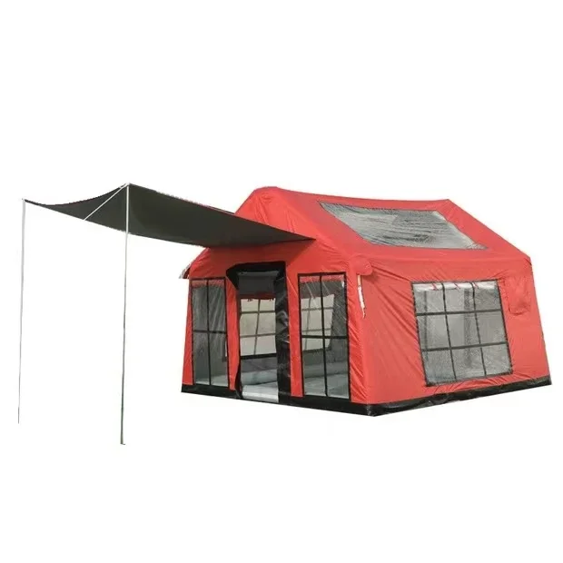 Outdoor Camping Inflatable Tent, Three-story Big Window, Bright and Transparent, Rainproof and Wind-resistant.