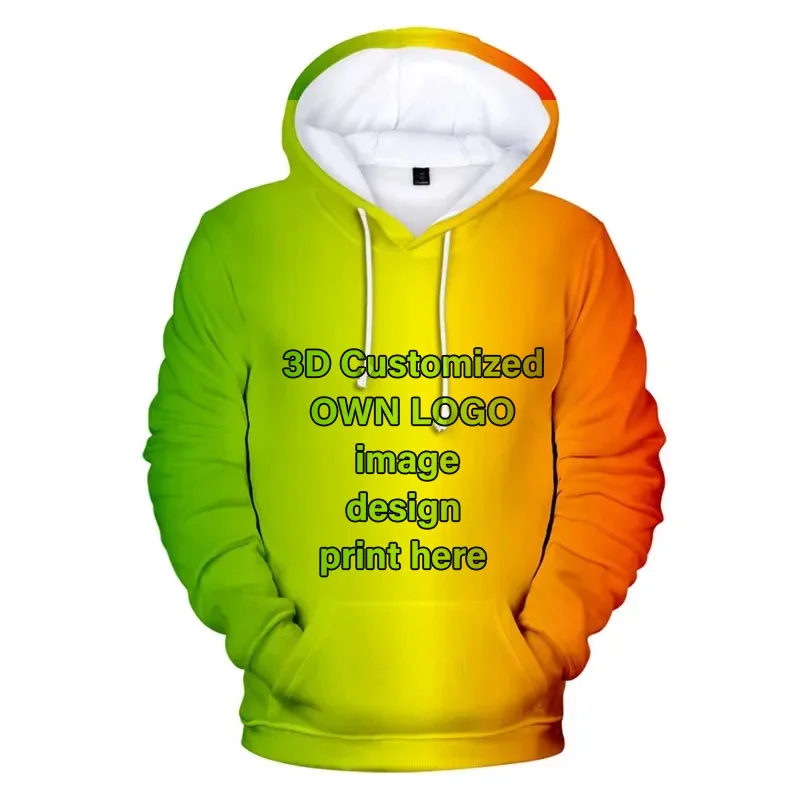 

Funny 3D Custom Men Hoodie Personalized DIY Customization Print Pullover Hoody Fashion customize Men Women Streetwear Hooded