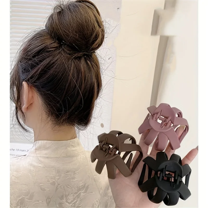 2High Ponytail Hair Clip，Bobo Hair Accessory，Large Shark Clip，Hairpin on the Back of the Head，Pumpkin Clip