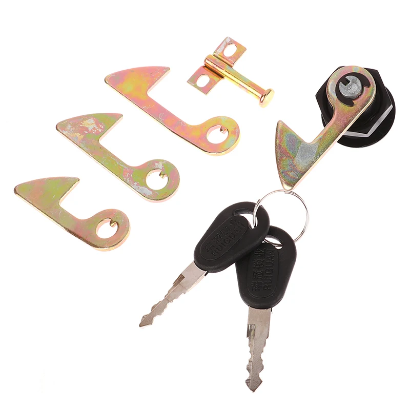 New 1Set (1 Lock+2 Keys+4 Metal hook) Electric Car Scooter Tail Box Lock Trunk Lock Accessories Motorcycle Rear Locks