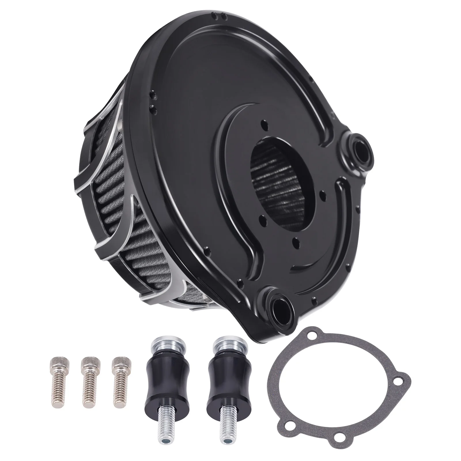 

Velocity Stack Air Filter for Harley Touring 2000-2007 Chrome Black