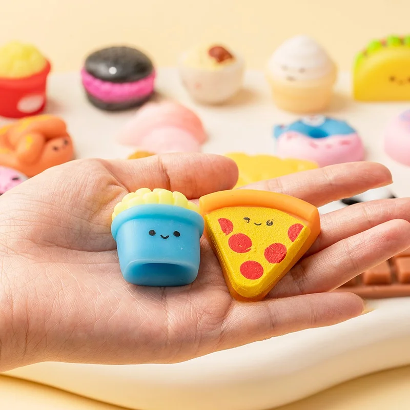 20 ชิ้น/เซ็ต Mini Squishy ของเล่นจําลองอาหารบีบของเล่นช้า Rebound Fidget ของเล่นความเครียดบรรเทา Sensory ของเล่น