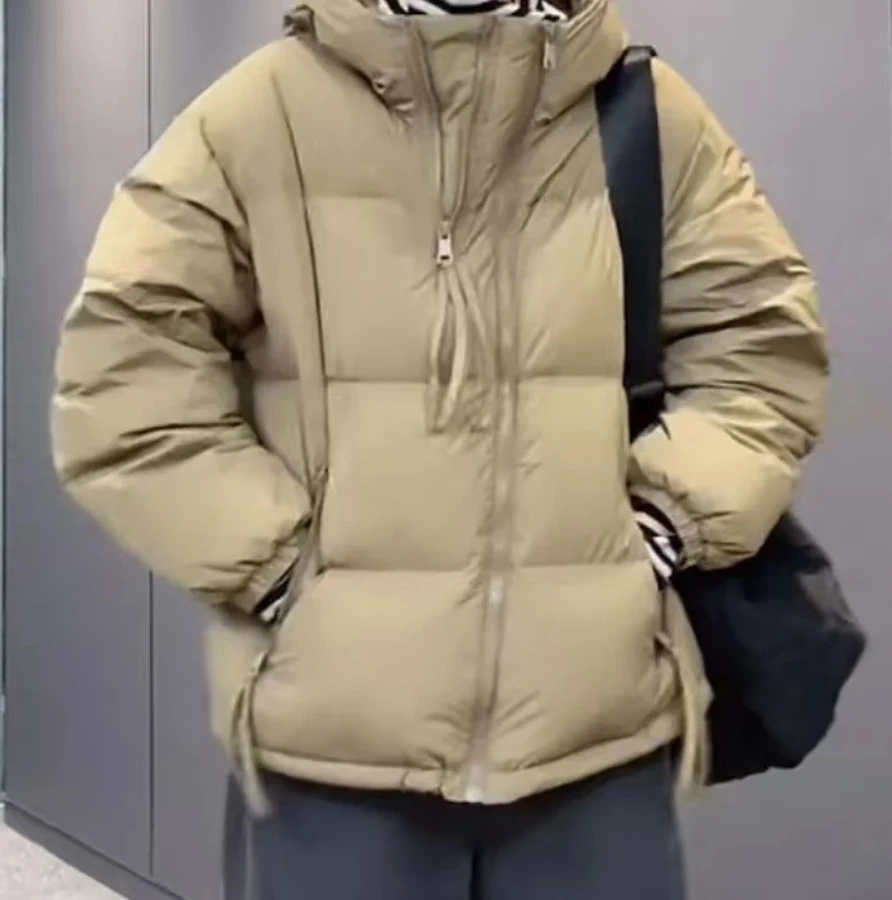 الشتاء الإناث حجم كبير معطف مبطّن بالقطن الرجعية المرأة فضفاضة الترفيه سترات أبلى السيدات الموضة