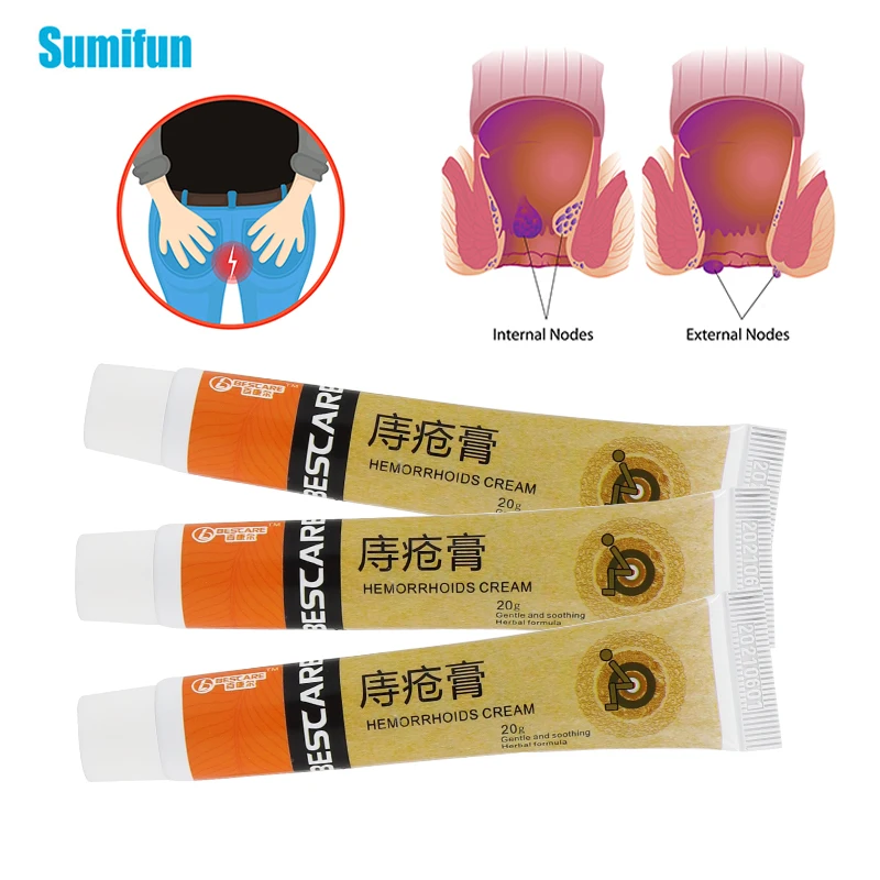 

1Pc 20g Hemorrhoids Cream Effective Treat Internal External Mixed Hemorrhoids Anal Fissure Reduce Swelling Herbal Ointment