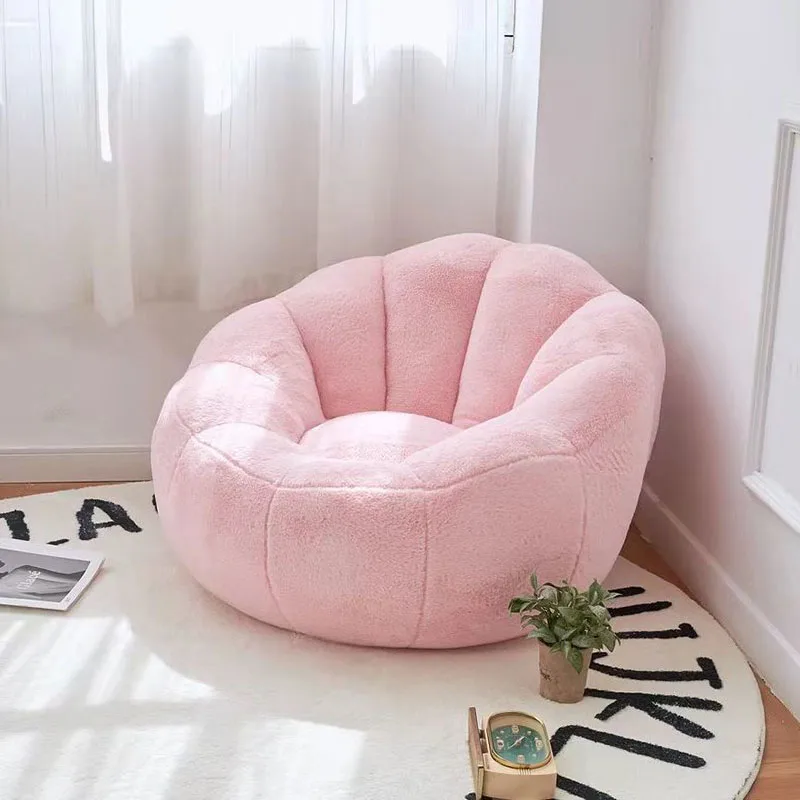 High Velvet Beanbag Sofa Soft Lounge Single Person Fabric Small Beanbag Sofa Lazy Recliner Muebles Para Salas Modernos Furniture