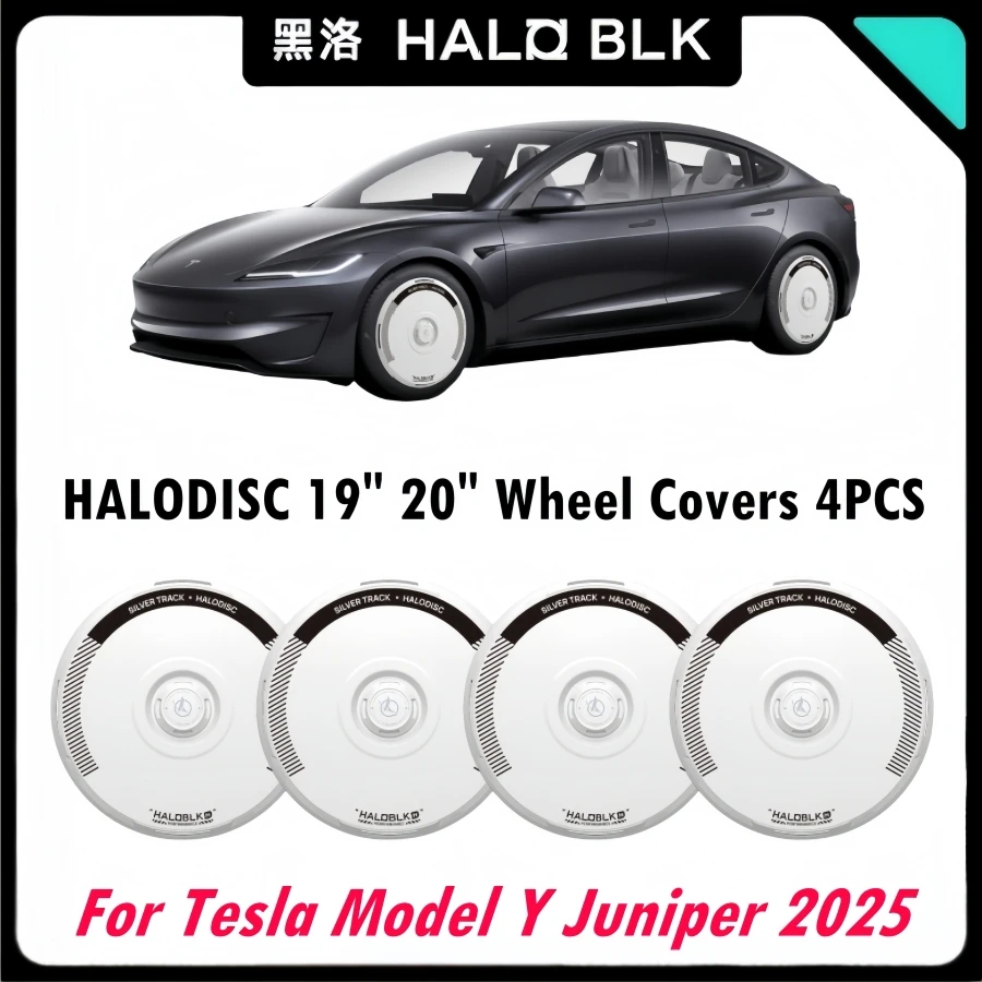 

HALODISC Wheel Covers Designed for Tesla Model Y Juniper 2025 2026 20inch 21inch Wheel Covers Haloblk Hubcaps for New Model Y