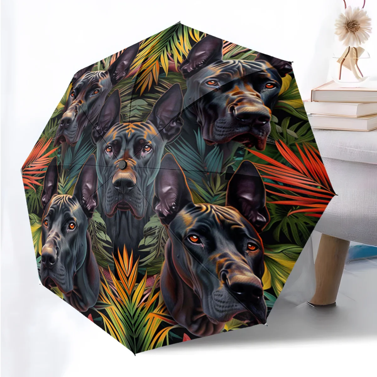 

Автоматический зонт с ветрозащитной прочной 8-спицевой рамой (1 шт.) - компактный дорожный зонт, кнопка автоматического открытия/закрытия, портативный.