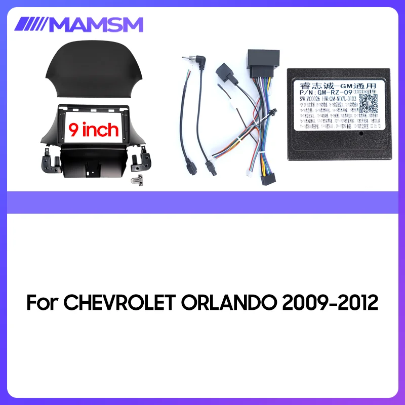 MAMSM 9 Inch Audio Fitting Frame For Chevrolet Orlando 2009-2012 Center Dashboard Car Radio Frame Fascia Panel Cable Can Bus