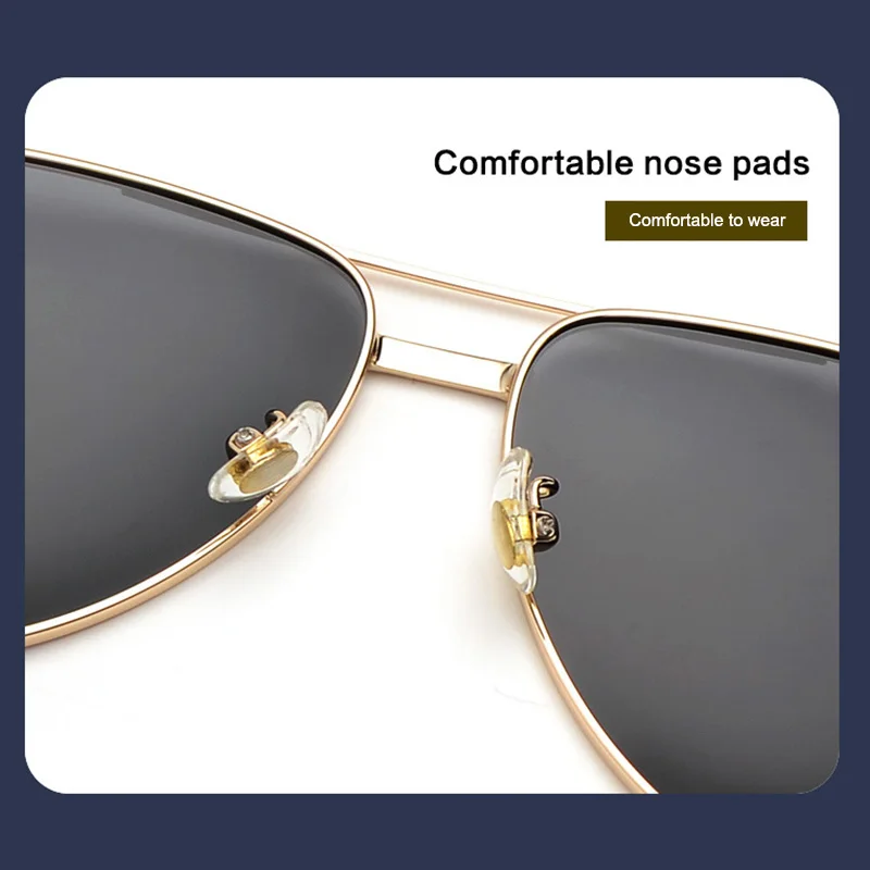 Óculos de sol sapo com armação metálica para homens e mulheres, óculos polarizados retrô personalizados para condução ao ar livre, moda nova