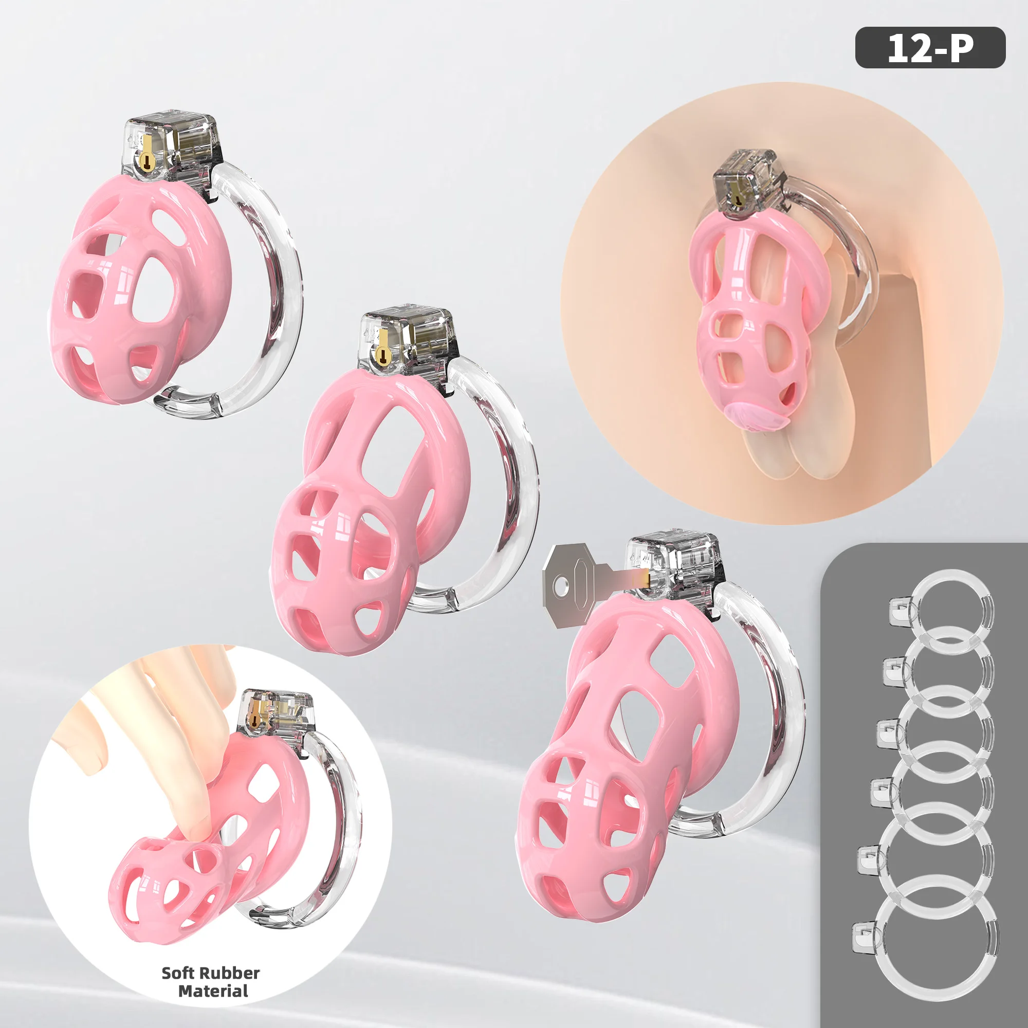 BDSM Restrain Sex Toy Catheter Plug Reinforce Bondage Gear Male Chastity Device Soft Rubber Material Erotic Urethral Lock - Image 3