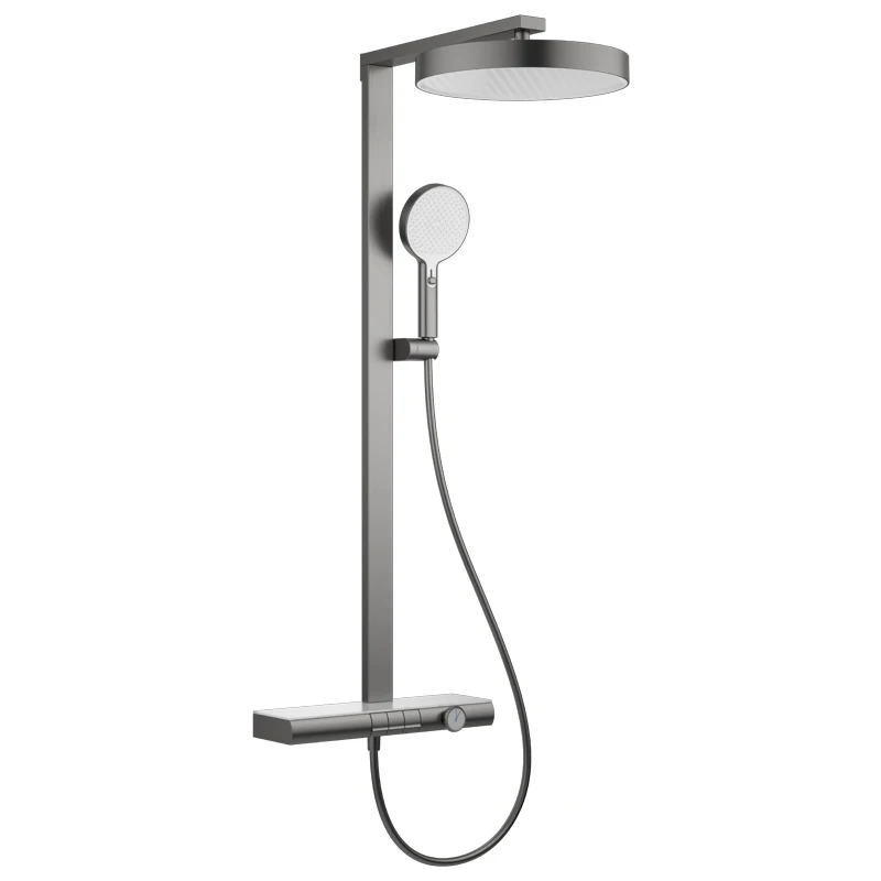 

Gun Ash Shower Shower Set Home Bathroom Piano Keys Storage Hot and Cold Toilet Shower