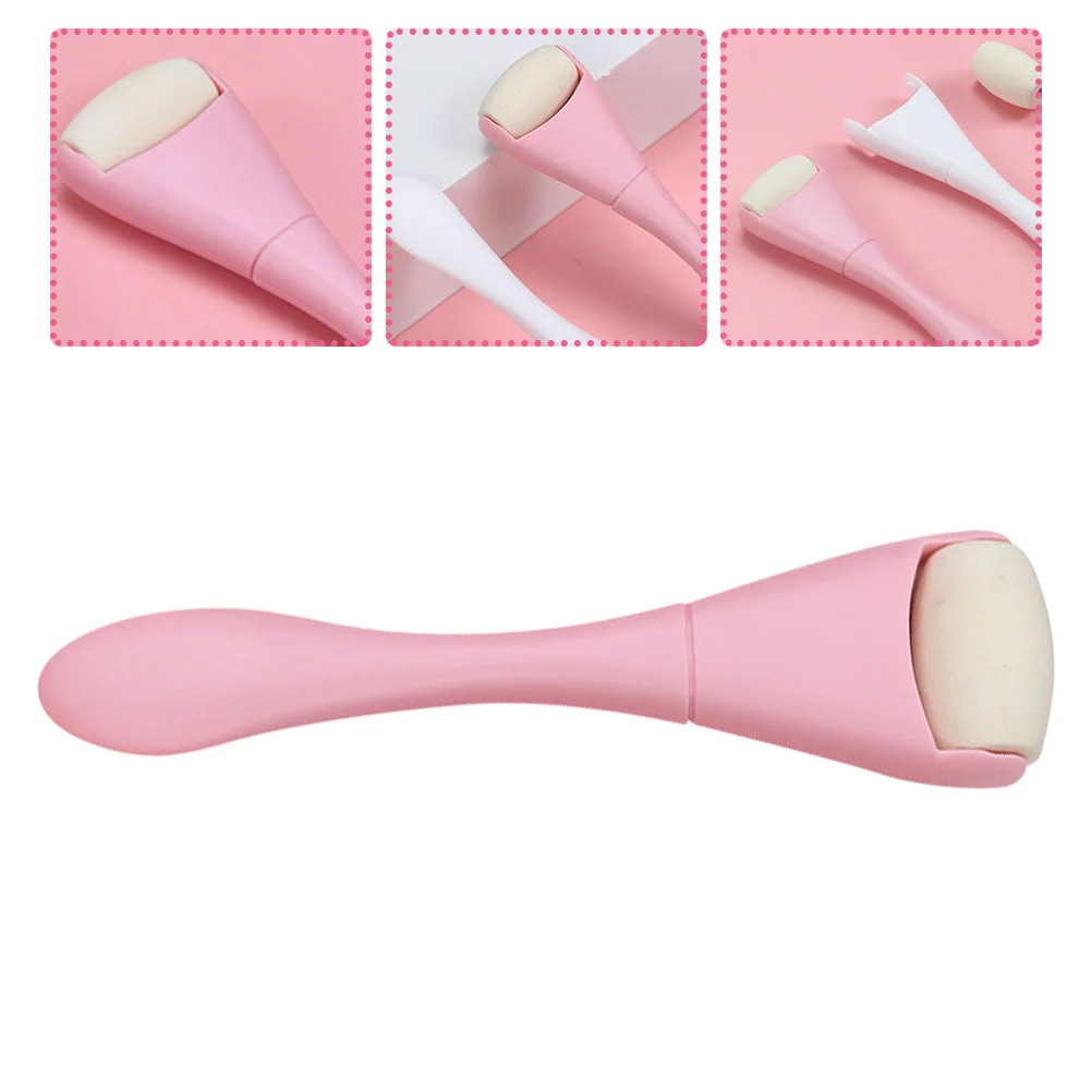 Rimocción de aceite Facial volcánico de doble cabezal, herramienta compacta portátil para el cuidado de la piel, rodillo de belleza Facial para exteriores, palo absorbente de aceite, volcán