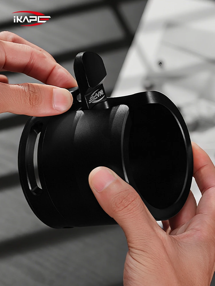 IKAPE 58mm Verstellbarer Siebträgerhalter, Espresso-Tampingstation mit Rutschfester Silikonbasis, Kaffee-Zubehör