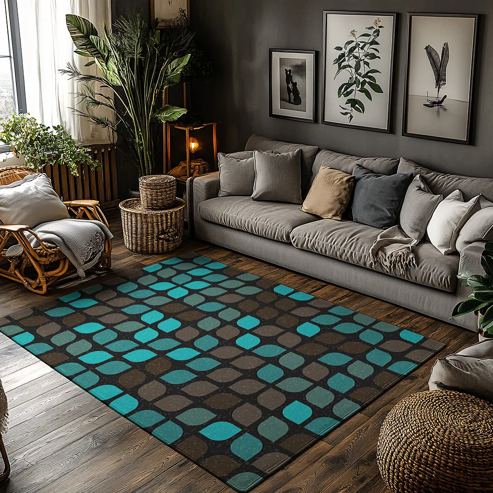 

Современный абстрактный ковер, нескользящий напольный коврик, ковер для гостиной, ковер с геометрическим рисунком, домашний декор, домашний коврик, стильный входной коврик