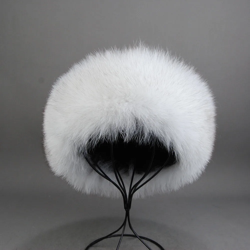 

2023 New Winter Women Outdoor Windproof Warm Thick Real Fox Fur Hats Quality High-end Luxury Mongolia Sheepskin Top Leather Cap