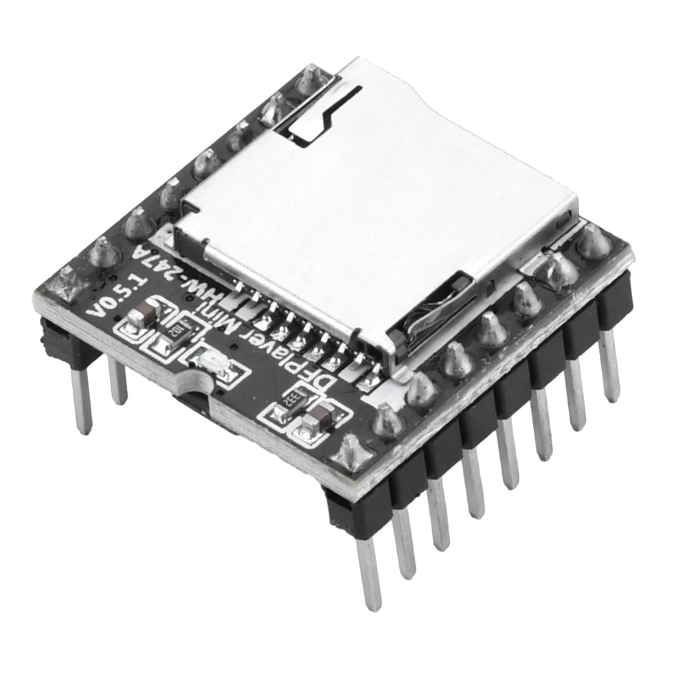 Mini MP3 DF Player Audio Voice Module TF Card U Disk DFPlayer Mini MP3 Player Module IO/Serial Port/AD MP3-TF-16P for Arduino