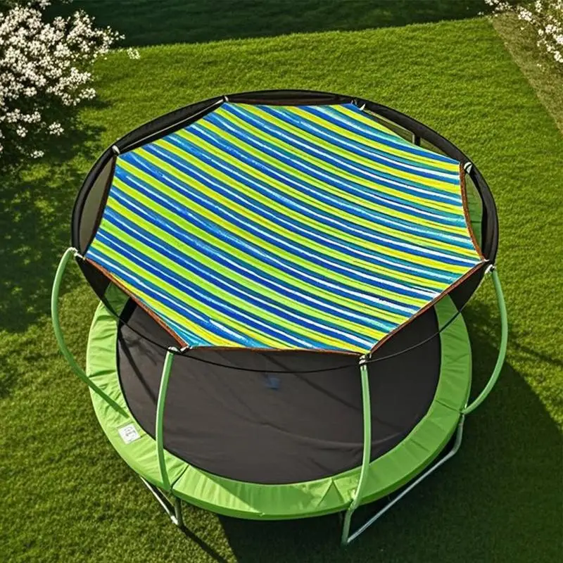 Trampoline sunshade Cover UV Protection Trampoline Tent Cover Heavy-Duty Tear-Resistant Construction for Group Entertainment