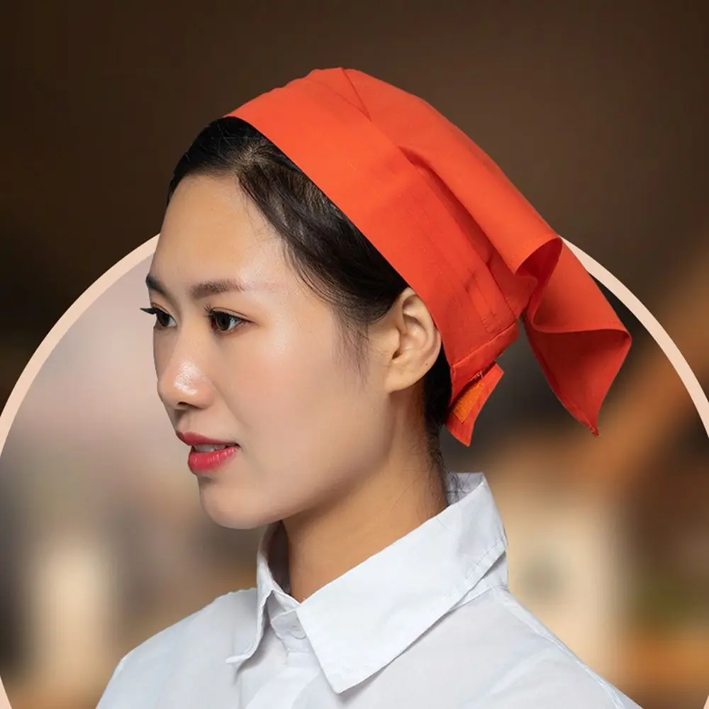 Bundled Hair Waiter Triangle Headband Smoke-proof Dust Breathable Kitchen Wrap Hair Hat Work Wear Work Hat Food Service