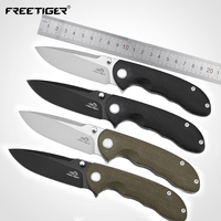FREETIGER 14C28N Folding Knife Micarta Handle Camping Tool for Hiking Tactical Survival Hunting EDC Pocket Knives FT101