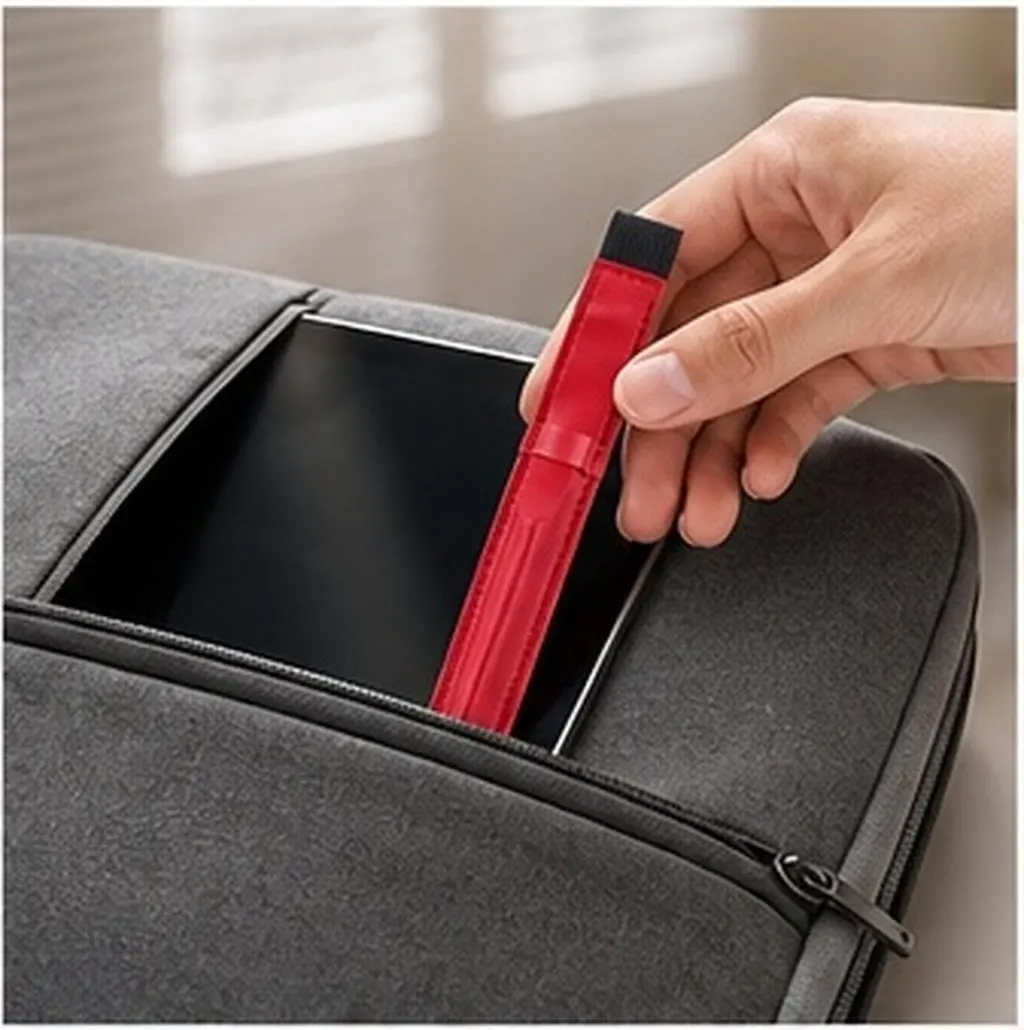 Touch Pen Protective Sleeve Red Universal Stylus Pencil Holder Scratch Resistant Lockable Cover for Tablet Screen Stylus