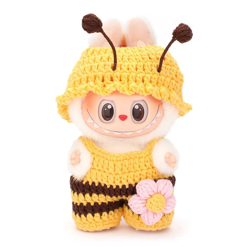 جديد Labubu الملابس دمية دمية ملابس الدمى هوك المواد المنسوجة حقيبة لطيف خلع الملابس بذلة تنورة ذيل السمكة