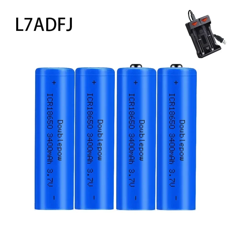 18650 2200mah Li-ion Battery With Charger 3.7V Rechargeable Batteries For Electric Pointer Doorbell Flashlight Lithium Battery