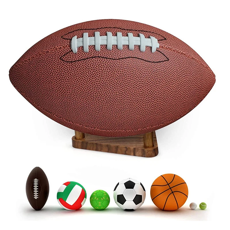 Wooden Ball Holder Ball Display Stand Sports Ball Storage Rack For Basketball Football Volleyball Soccer Triangle Rack