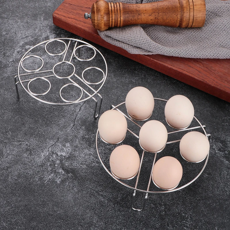 

Stainless Steel Egg Steamer Household Boiled Egg Tray Kitchen Utensils Three-legged Waterproof Steaming Rack Egg Storage Rack