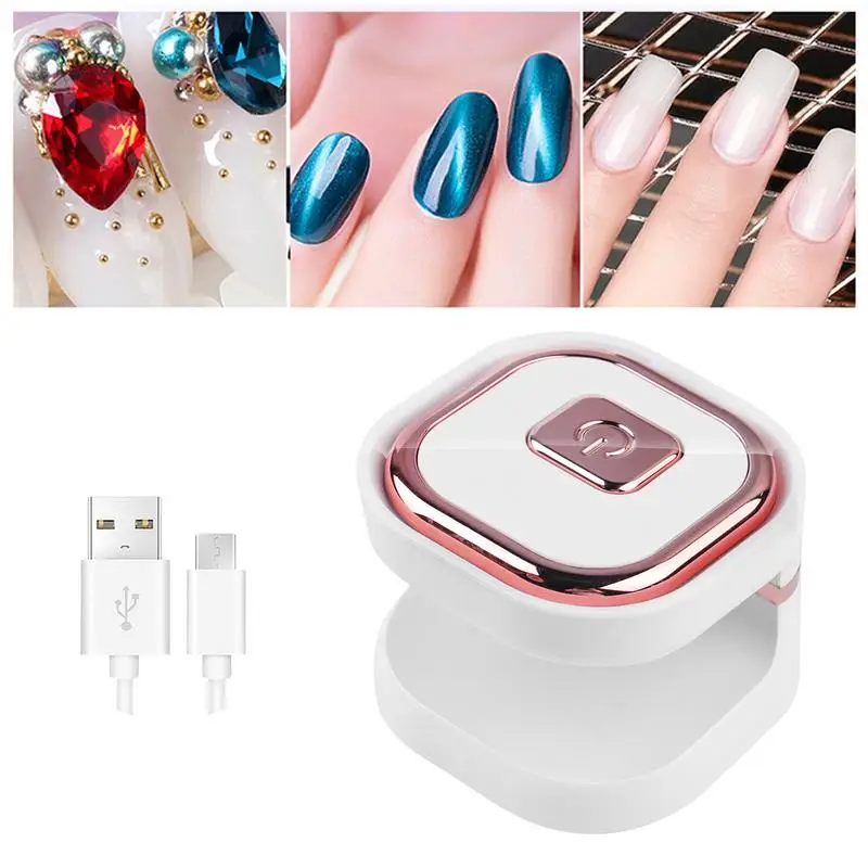 

6W Square Nail Dryer Lamp Mini Single Finger Machine UV Gel Polish Quick Drying Manicure Tools With USB