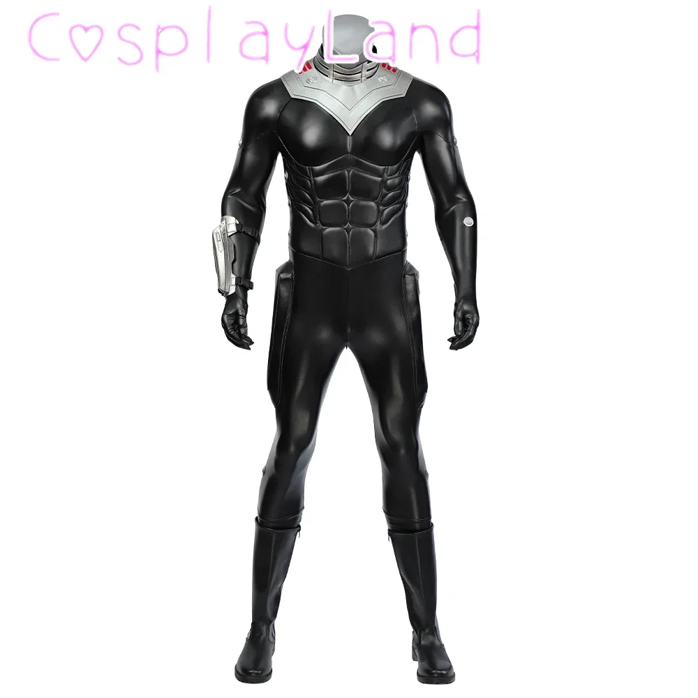 

Movie The Lost Kingdom Black Villain Pirate Cosplay Battle Halloween Zentai Bodysuit For Men Halloween Carnival Roleplay Suit