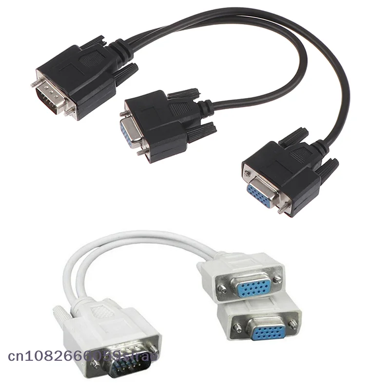 (CC44) Adaptador Divisor de Cable de Monitor de Video VGA Macho de 15 Pines a 2 VGA SVGA Hembra