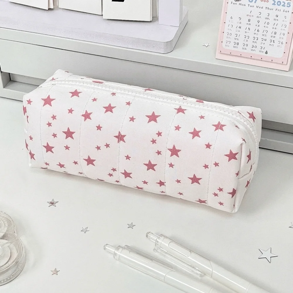 Multi-layer Star Pencil Case Pencil Pouch Large Capacity Pen Bag Korean Style Multi-functional Cloth Stationery Bag