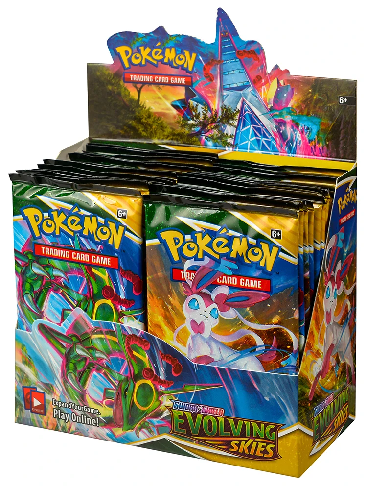 360 stuks Engelse Pokémon TCG: Sword Shield Evolving Skies Booster Box Pokemon handelskaart 36 Pack Box Klaar voor verzending - afbeelding 2