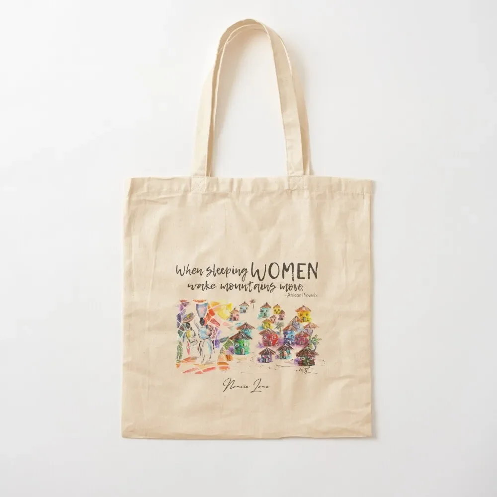 Kadınların uyurken dağları hareket ettiğinde Tote Çanta tote tuval Bayan çanta kadın