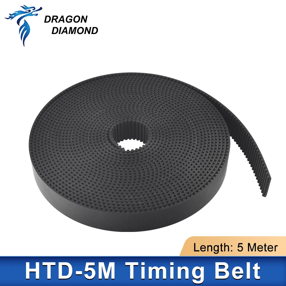 HTD-5M Open Timing Belt Width 15mm 20mm PU Transmission Belt Strap Synchronous Belt For Co2 Laser Engraving Cutting Machine