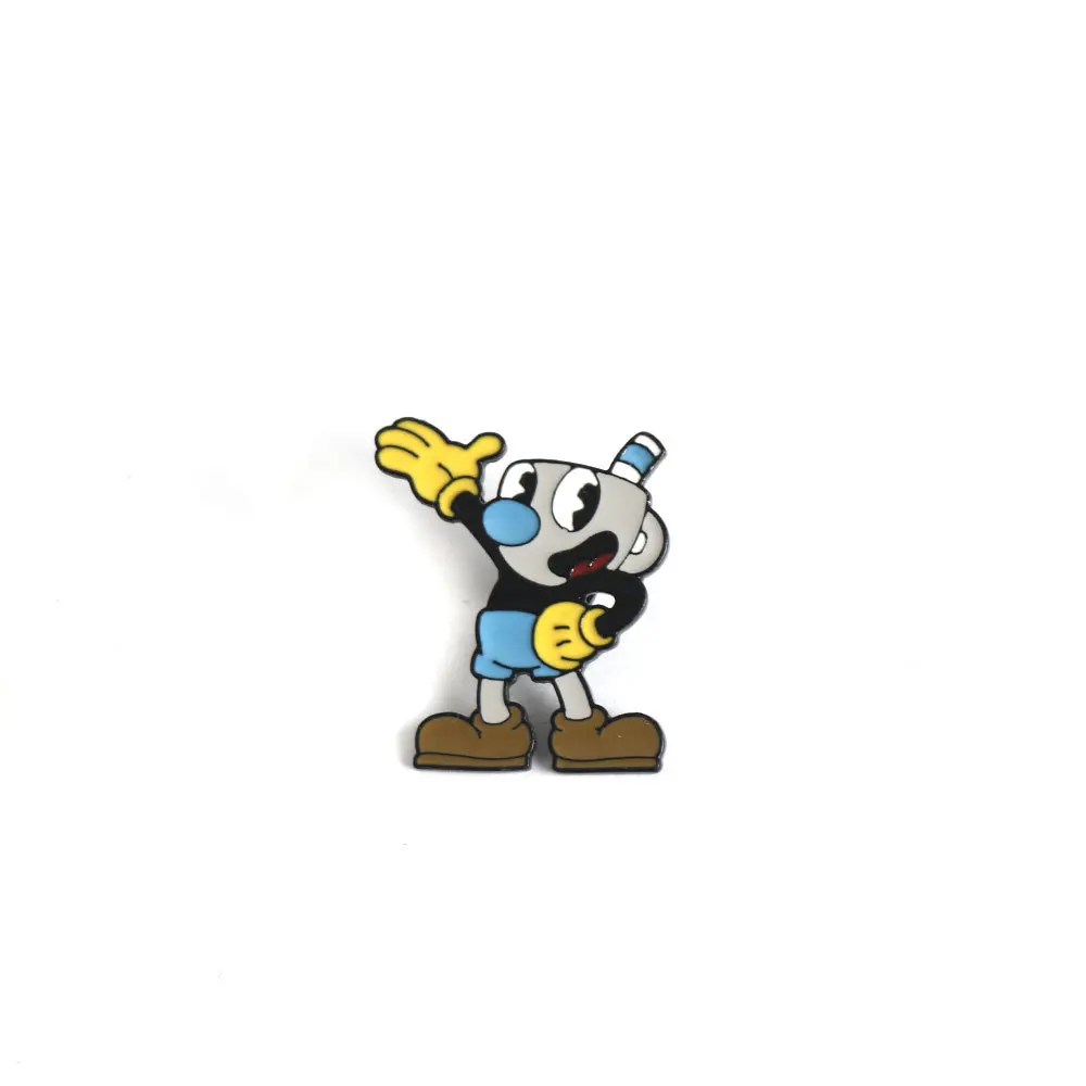 Game Cuphead Enamel Pin Cartoon Cup Mugman Metal Badge Anime Brooch Hat Jewelry Gifts