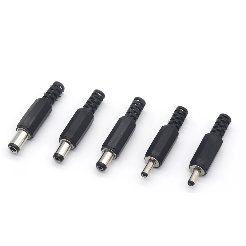 【30-5PCS】DC Power Male plug 5.5* 2.1mm 5.5* 2.5mm 3.5 * 1.35mm 6.3* 3.0mm 3.5*1.1mm adapter connector plug 5.5 2.1 2.5 3.5 1.35