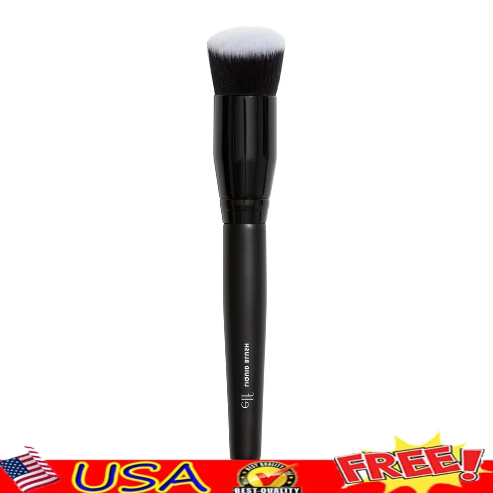 

Angled Liquid Blush Brush Seamless Blending Cream and Liquid Blush Vegan Cruelty-Free Synthetic Brush Soft Dense Bristles