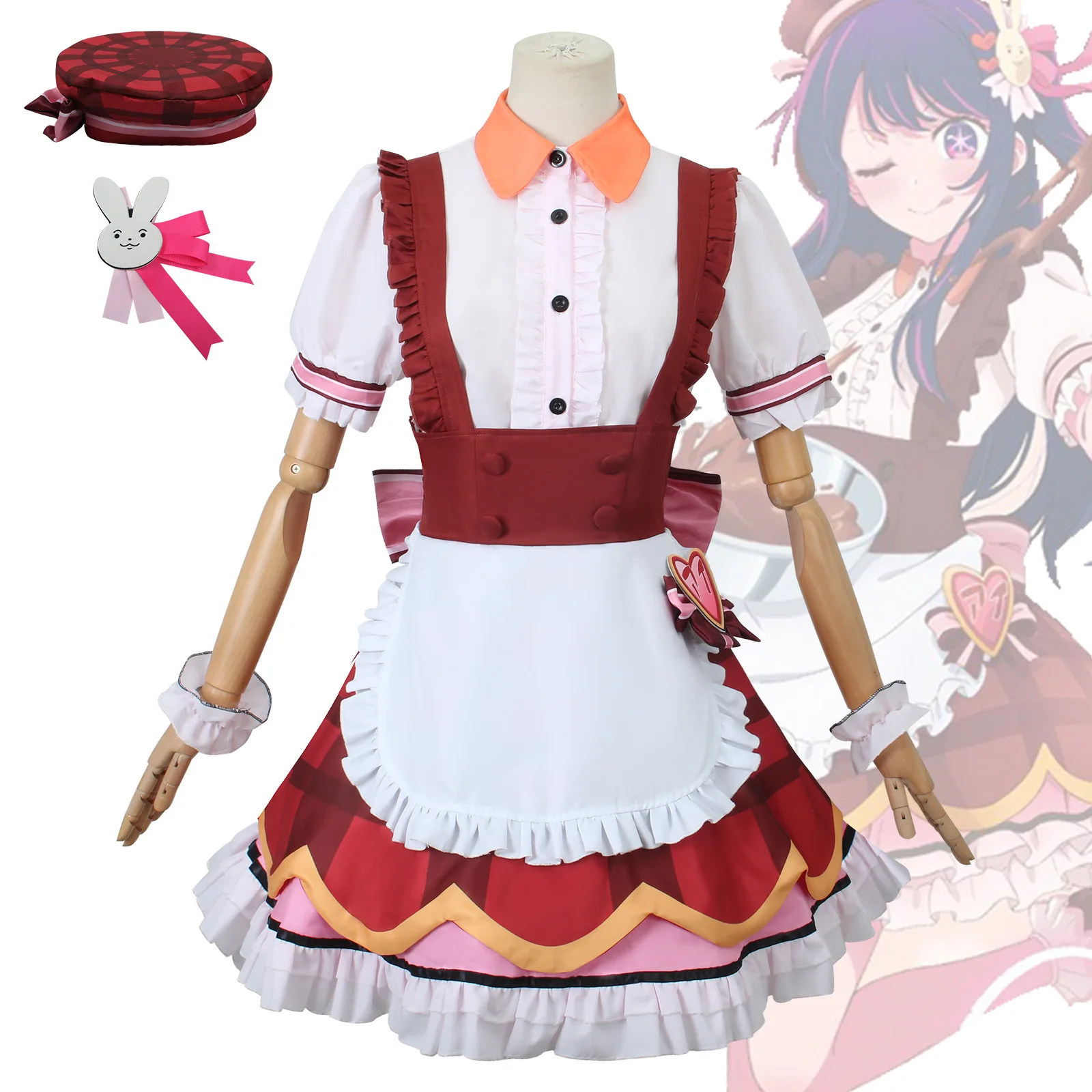 

Amano Love Chocolate Servant Costplay My Child Cos Costume Strap Dress Anime anime Costume