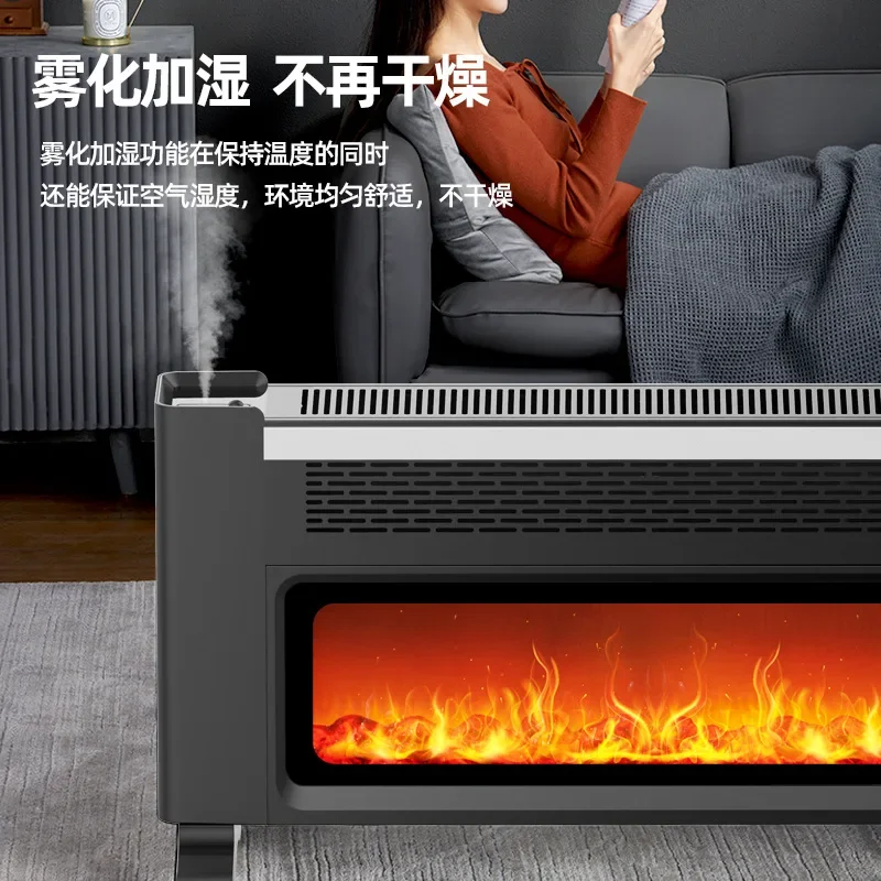 Graphene heater bathroom fireplace flame large area electric heating oven skirting board