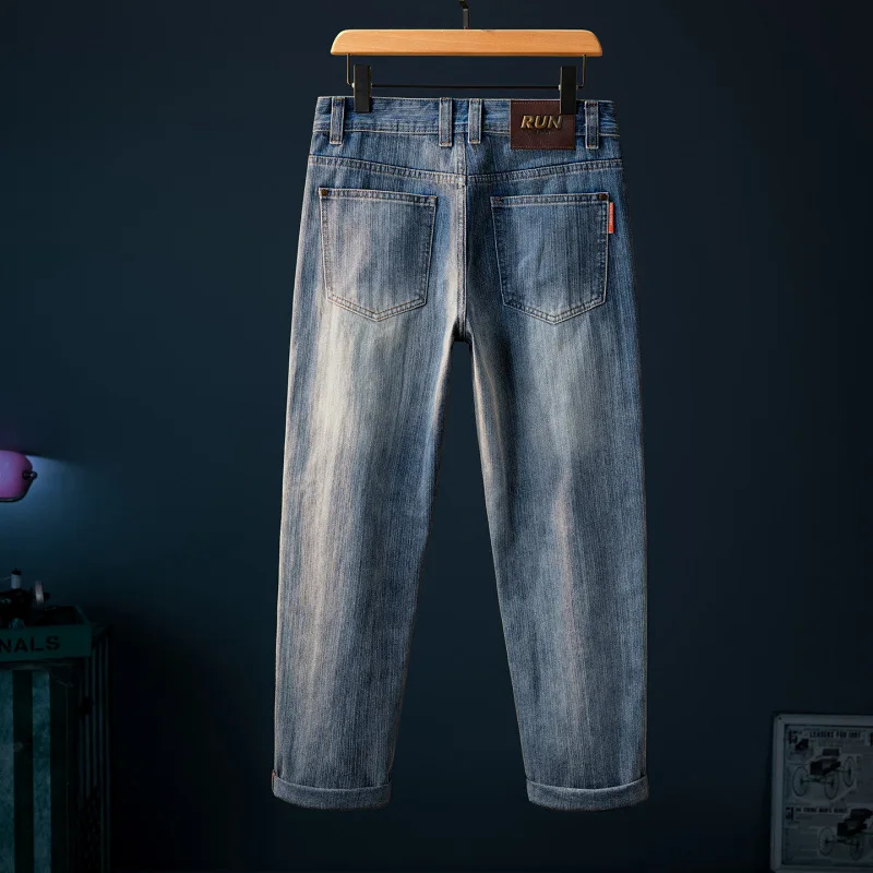 Jeans men straight tube loose business trend autumn and winter fashion versatile casual high-end pants